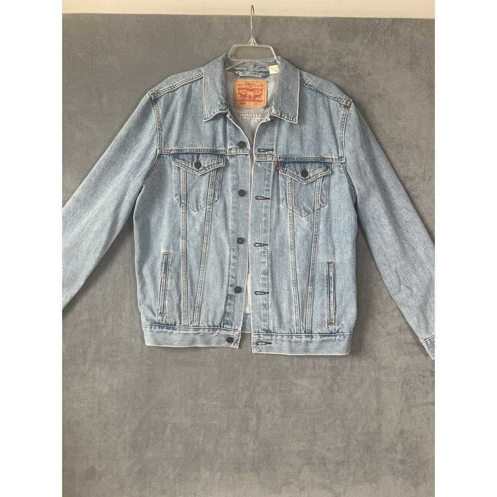 Men's Levi's Denim Trucker Jean Jacket Light Wash 72334 Button Front Large